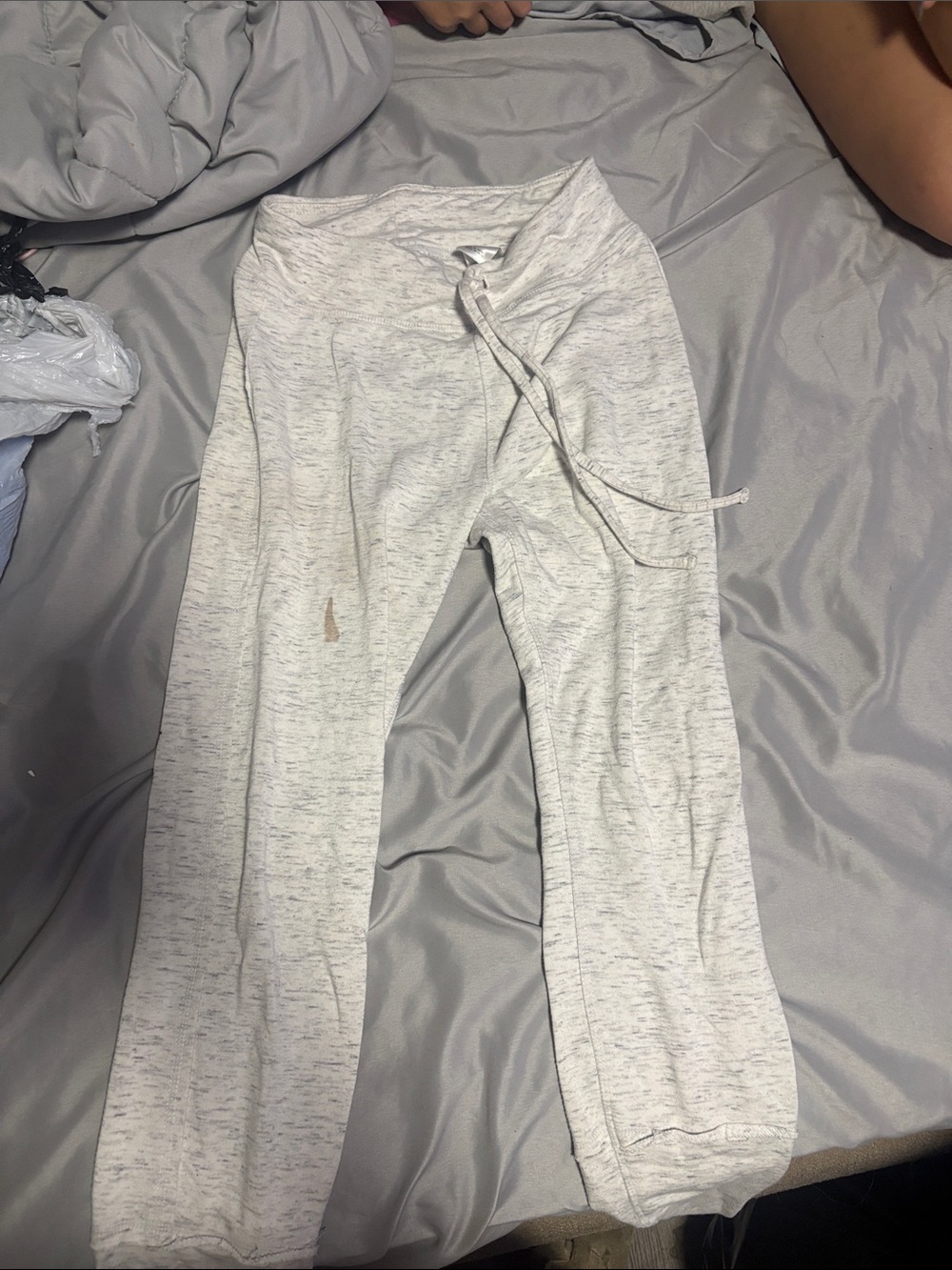 Cache Light Heather Gray Lounge Pants with Drawstring